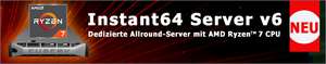 Server Tarif "Instant64 AR HDD v6" AMD Ryzen 7 2x 10TB für 59,50€ monatlich