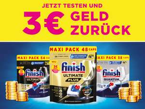 3€ CASHBACK beim Kauf von Finish Maxi Pack Spülmaschinentabs