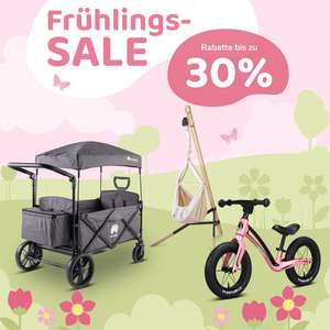 Frühling Sale bei elvent: Bis zu 30% Rabatt auf Laufräder und Premium Bollerwagen, z.B: Laufrad BalanceGo 12"