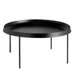 HAY Tulou Coffee table, Couchtisch 75 cm oder 55 cm Durchmesser, schwarz oder weiß, Stahl pulverbeschichtet, Design: GamFratesi [Veepee]