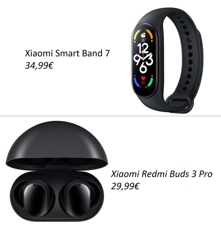 [otto up Lieferflat] Xiaomi Redmi Buds 3 Pro In Ear (ANC, USB-C) für 29,99€ | Xiaomi Smart Band 7 Fitnessband für 34,99€