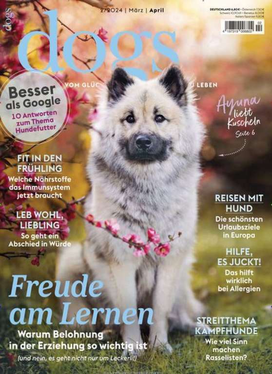 4 Hundemagazine im Abo mit Prämie: z.B. Der Hund 39,00€ + 20,00€ BestChoice inkl. Amazon, Partner Hund 54,00€ + 25,00€ BC inkl. Amazon