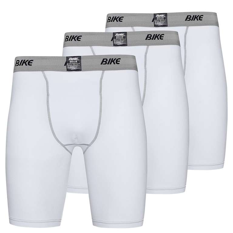BIKE Reinforced Front Herren Boxershorts 3er-Pack (Gr. S-XXL, 95% Baumwolle, 5% Elasthan, ideal für Radsport ) für 11,11€ + 3,95€ Versand