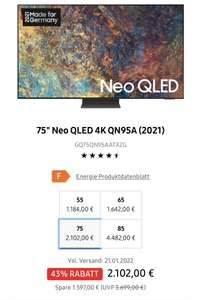 [CB] Samsung 75" Neo QLED 4K QN95A (2021)