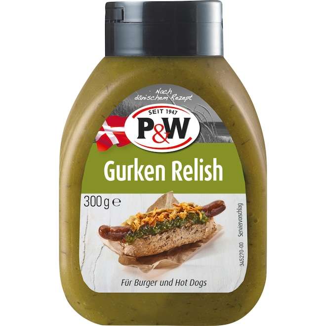 Hit: P&W, dänischer Hot Dog Ketchup oder Gurken Relish in der 275g/300g Flasche ab 18.04
