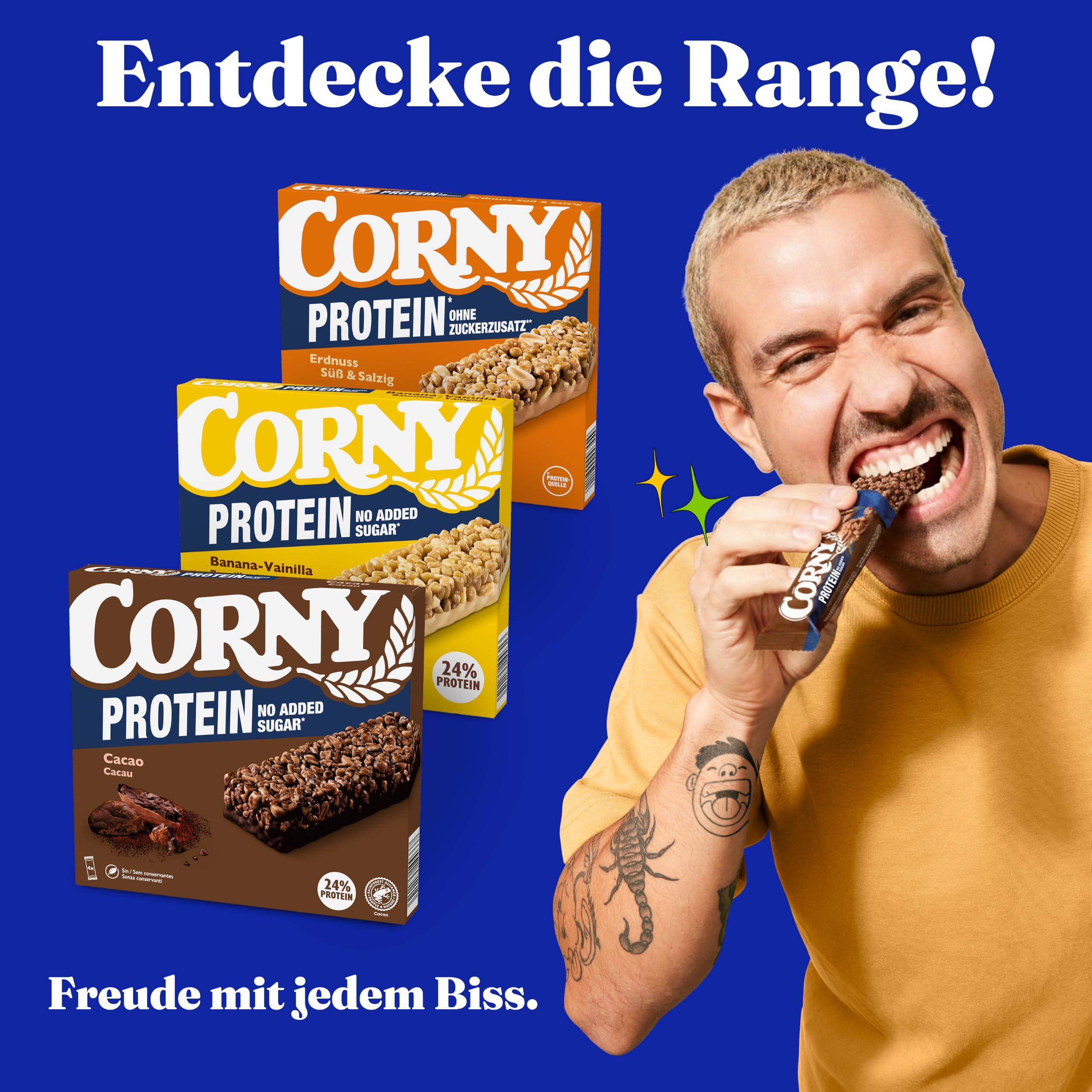 [Amazon Sparabo] Diverse Corny Proteinriegel im Angebot: Banane-Vanille / Erdnuss Süß & Salzig / Kakao / Cranberry / Nussvoll u.a.