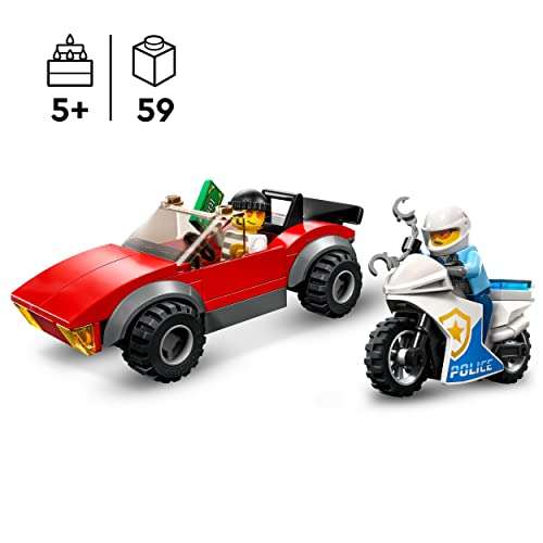 LEGO 60392 City Polizei Verfolgungsjagd mit Polizei-Motorrad (Prime)