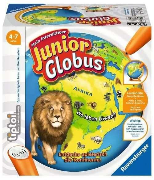 Tiptoi Mein interaktiver Junior Globus - Entdecke spielerisch die Kontinente - von 4 bis 7 Jahre