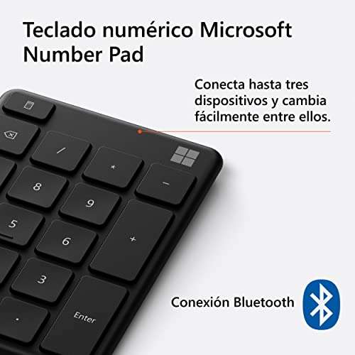 Microsoft Number Pad - Tastenfeld - kabellos - Bluetooth 5.0 - mattschwarz