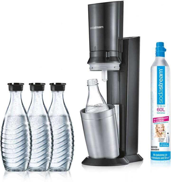 [Neckarsulm] Kaufland: Sodastream Crystal Wassersprudler mit 3 Glaskaraffen für 50€