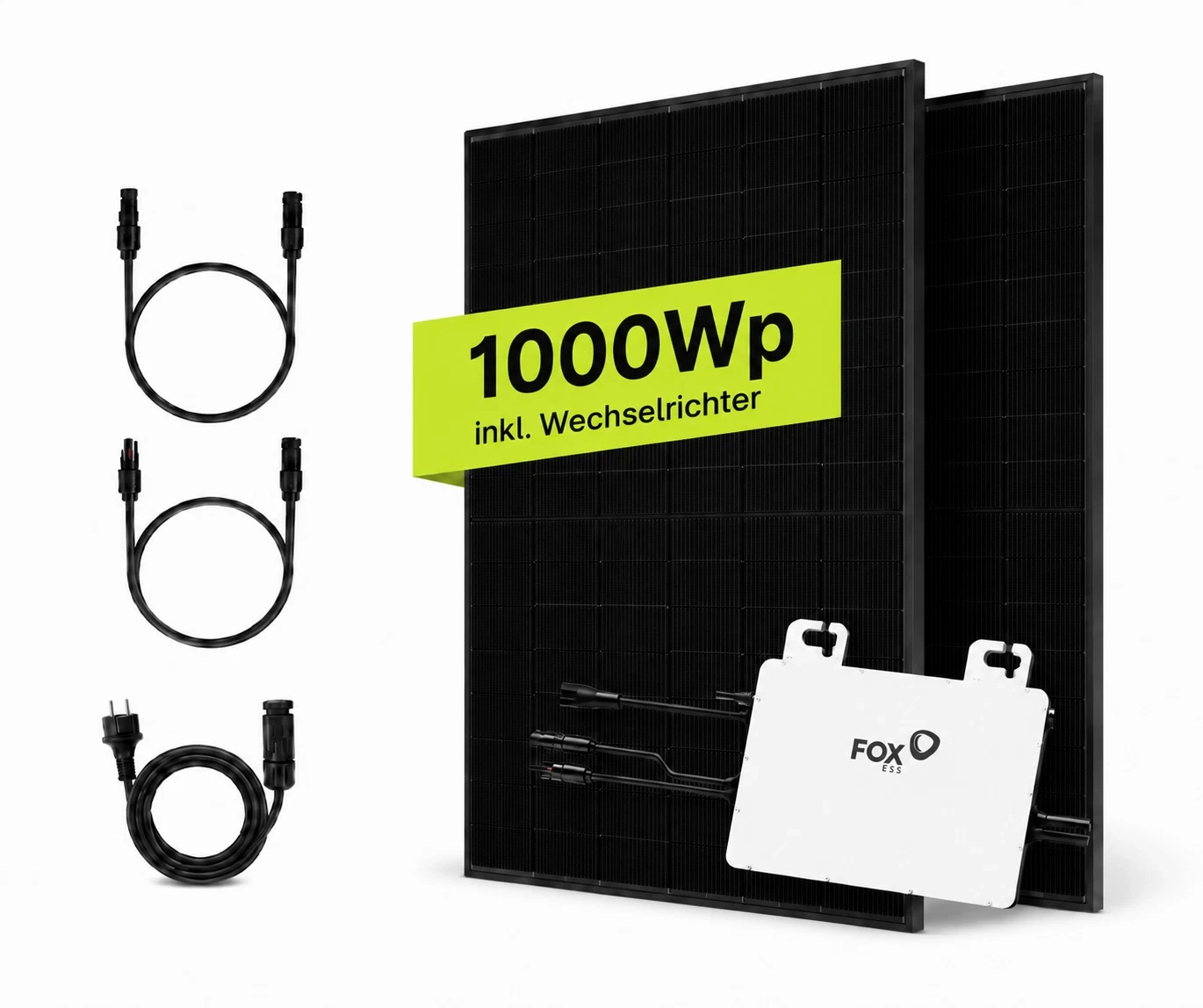 eBay: Balkonkraftwerk 1000Wp Komplettset mit 800W WLAN Wechselrichter für 329€