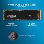 [Prime Day Angebot] Crucial P3 4TB M.2 PCIe Gen3 NVMe Interne SSD, Bis zu 3500MB/s - CT4000P3SSD8