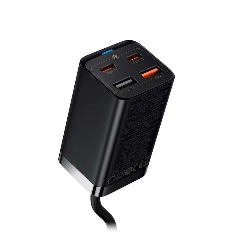 [AliExpress] Baseus 65w High-Speed GaN 3 4-in-1 Schnellladegerät [2 x USB-C + 2 x USB]