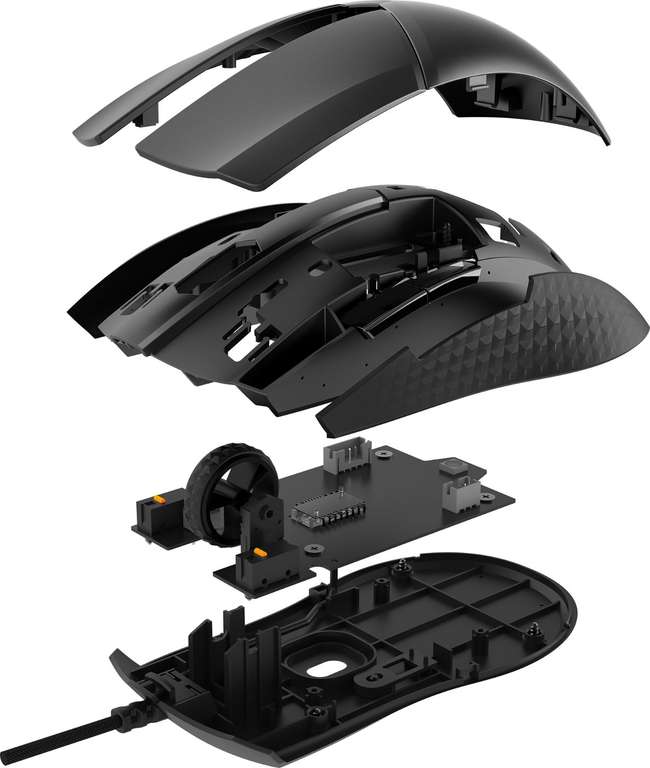 MSI Clutch GM41 Lightweight Gaming Mouse (RGB, PMW-3389 Sensor, 400 - 6400 DPI, 6 Tasten, kabelgebunden)