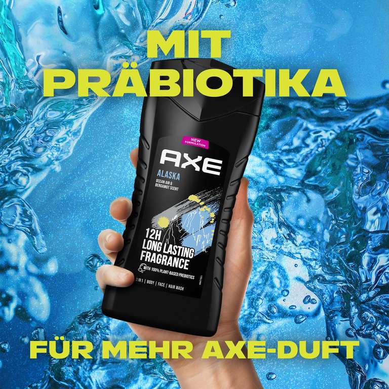 Axe 3-in-1 Duschgel & Shampoo Alaska für langanhaltende Frische, 250ml