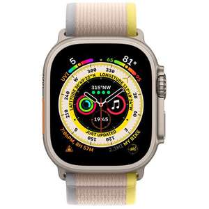 Apple Watch Ultra Gelb/Beige Textil Armband Small/Medium