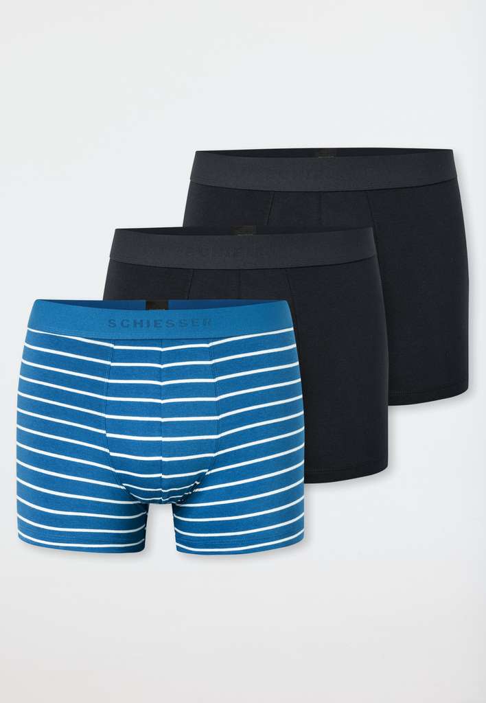 SCHIESSER 3er-Pack Boxershorts 95/5 in weiss