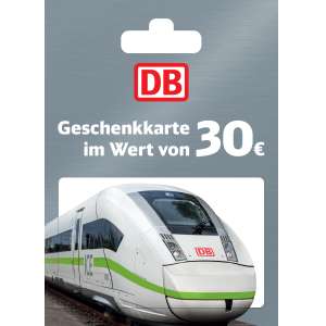 REWE + REWE Kartenwelt: 30€-Geschenkkarte der Deutschen Bahn für 26€
