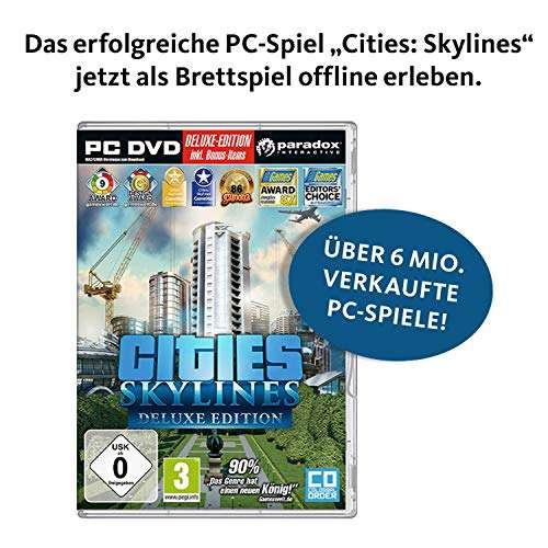 [Amazon] KOSMOS 691462 - Cities Skylines Brettspiel für 1-4 Spieler ab 10 Jahren | BGG 6,6 für 17€ inkl. Versand