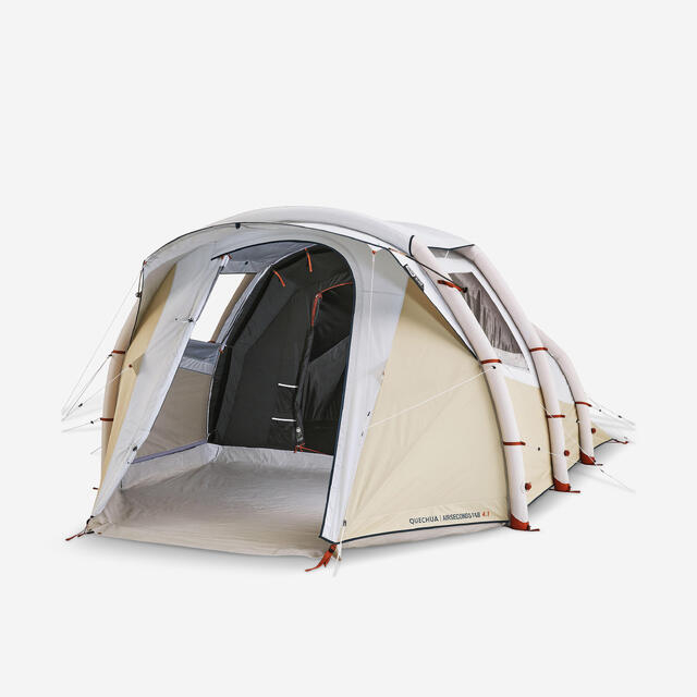 QUECHUA Familienzelt aufblasbar - Air Seconds 4.1 Fresh & Black für 4 Personen 1 Kabine (Decathlon)