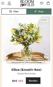 [Neukunden] Ellen (Kreativ Blumenbox) oder Feder Tulpen inkl. Versand für 10€ + 15% TopCashback