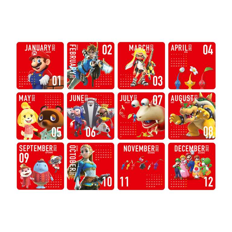 [Nintendo Store.de] My Nintendo Kalender 2023 für 300 Platin Punkte, exklusiver Tischkalender. Kostenloser Versand ab 24,99€