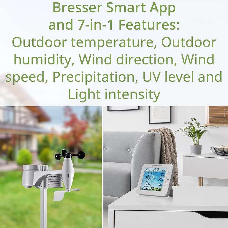 BRESSER Tuya Smart Home 7-in-1 Wetterstation ClimateConnect NL 71,10
