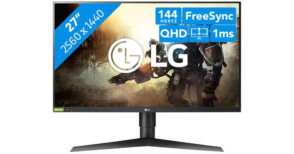 LG 27GL83A-B UltraGear Gaming Monitor 2k 1440p 27" 144hz Gsync Freesync