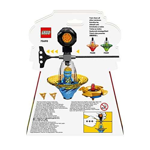 LEGO 70690 NINJAGO Jays Spinjitzu-Ninjatraining, Action-Spielzeug mit Ninja Spinner und Jay-Minifigur (Prime)