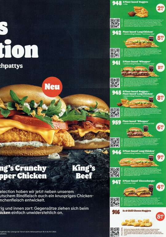 Burger King Coupons gültig bis 16.06.2023