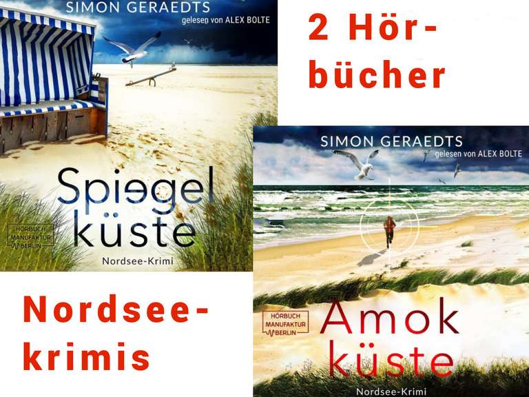 [amazon / audible] 2 Nordseekrimis aus der Sophie-Jensen-Reihe gratis: Amokküste (Sophie Jensen 3) & Spiegelküste (Sophie Jensen 4)