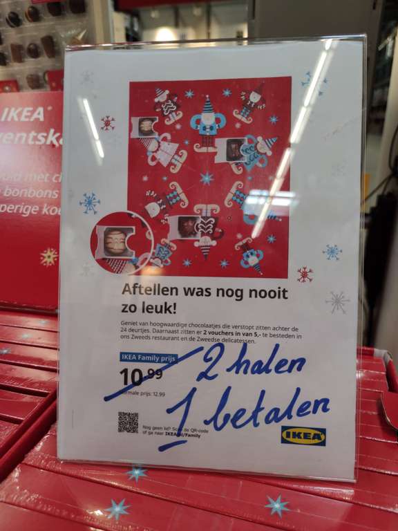 Ikea Adventskalender Niederlande Duiven 2 kaufen 1 bezahlen (inkl. Gutscheine für Restaurant & Feinkostgeschäft)