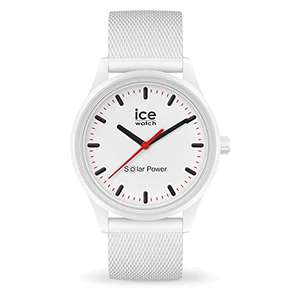 [Amazon Prime] Ice-Watch - ICE solar power Polar - Weiße Herren/Unisexuhr mit Silikonarmband - 018390 (Medium), 40 mm