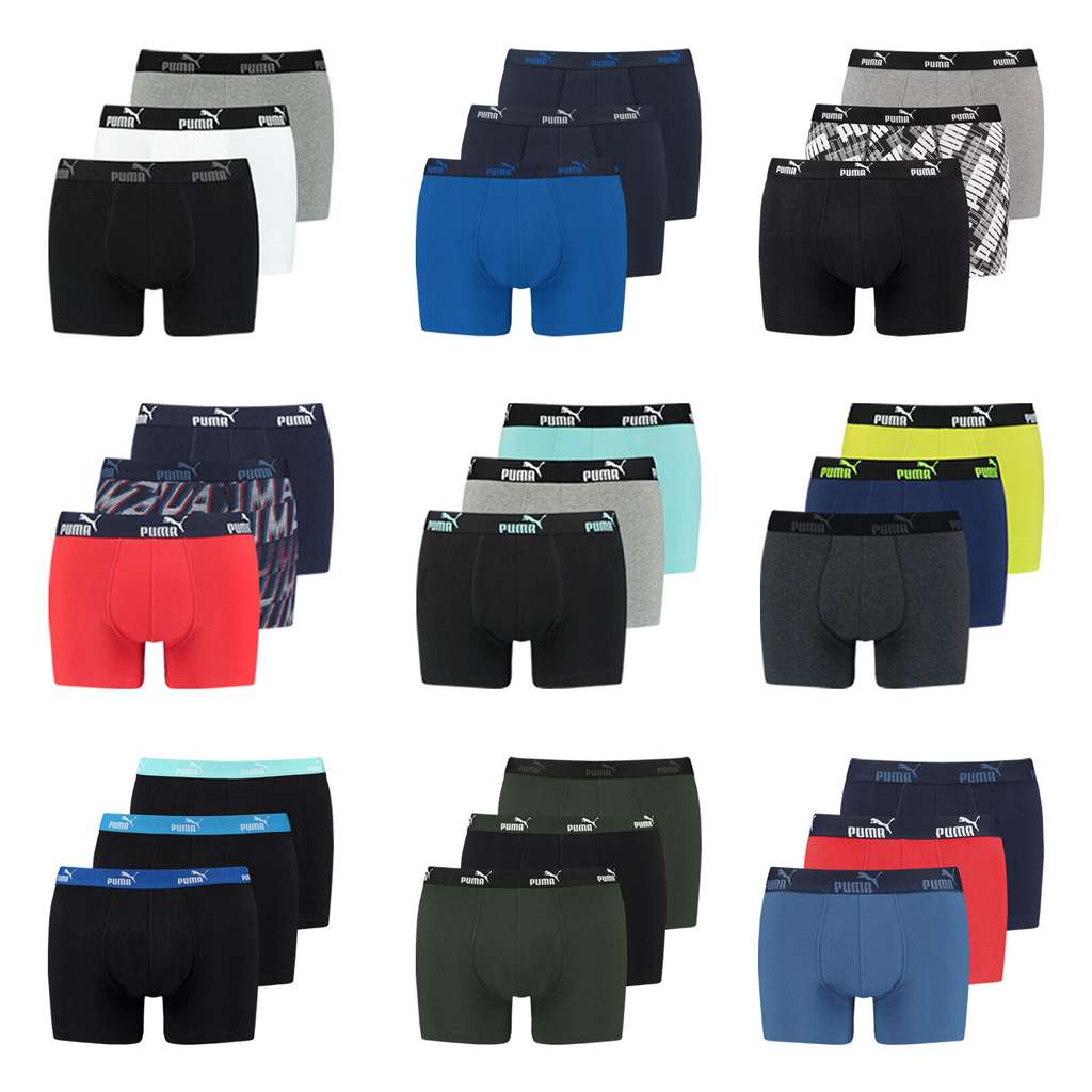 6er Pack PUMA Herren Boxershorts Unterhosen Shorts Promo Boxer S L XL - Material: 95% 5% Elasthan |