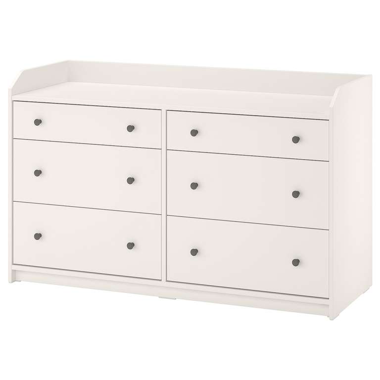 IKEA HAUGA Kommode mit 6 oder 3 Schubladen weiß oder grau