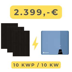 10 kW PV Anlage full black, optional auch mit Glas-Glas 440Wp Modulen, bei Abholung 2399€