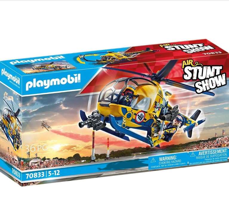 PLAYMOBIL Air Stuntshow 70831 Phönix 13,99€, 70833 Filmcrew-Helikopter 9,09€, 71044 Racer 6,99€, Thomas Philipps