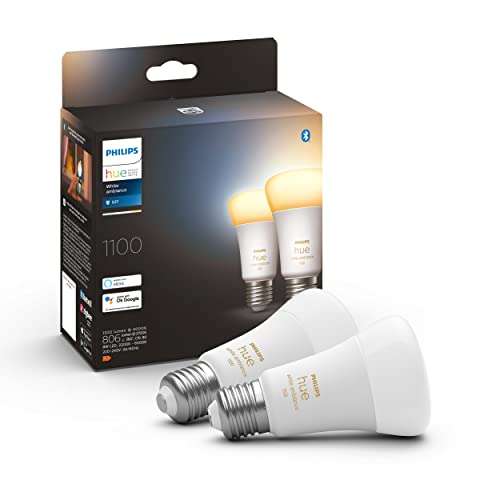 Philips Hue White Ambiance E27 Doppelpack 1100lm (PRIME)
