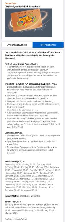 Heide Park Resort Jahreskarten *Sale bis 02.04.24* z.B. Merlin Abenteuer-Pass für 119€