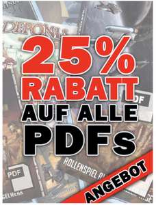 Uhrwerk Verlag alle Pen und Paper Rollenspiel pdfs 25% günstiger