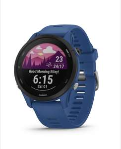 GARMIN Forerunner 255 GPS-Smartwatch Laufuhr Dunkelblau mit Schnellwechsel Silikon Armband 22 mm