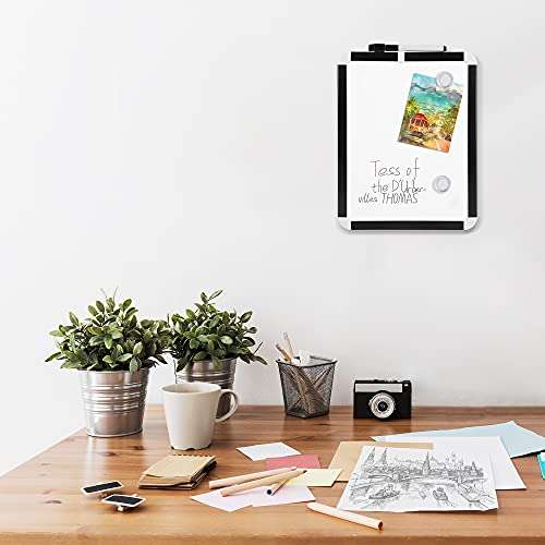 Amazon Basics Trocken abwischbares Whiteboard, magnetisch, Kunststoff-Rahmen, 22 cm x 28 cm PRIME