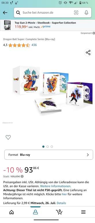 Dragon Ball Super: Complete Series - DVD für 72,85€ und Blu-Ray für 93,86€