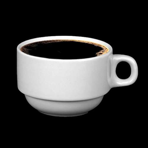 Holst Porzellan TC 018 Tee/Kaffeetasse Catering 0,18 l stapelbar, weiß, 8.3 x 8.3 x 5.5 cm, 6 Einheiten