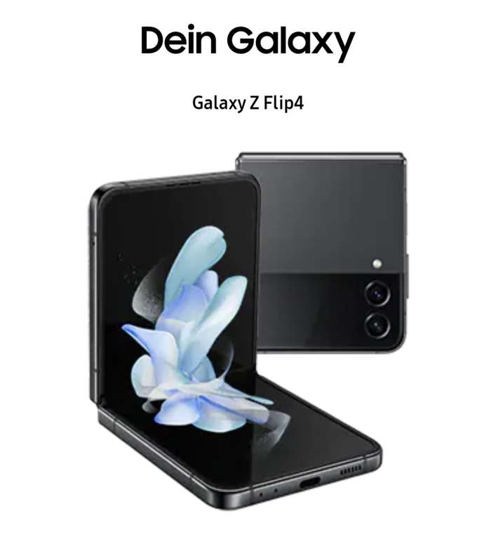 Samsung Galaxy Z Flip 4 O2 free m 20GB 256GB=770,75€/128GB=737,75€/512GB=864,75€ [bei RNM]