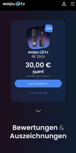 waipu.tv 4K Stick 50% günstiger