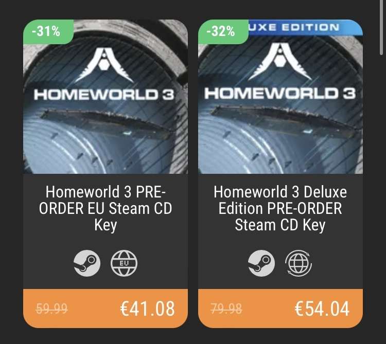 Homeworld 3 PRE-ORDER EU Steam CD Key