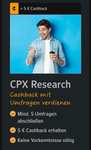 Web.cents CPX Researc Umfrage 5 Euro Cashback