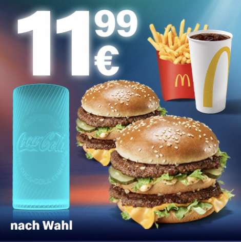 [McDonald's] Coca Cola Glas zum McMenü 2024, ab sofort Glow-In-the-Dark Glas für 11,99€