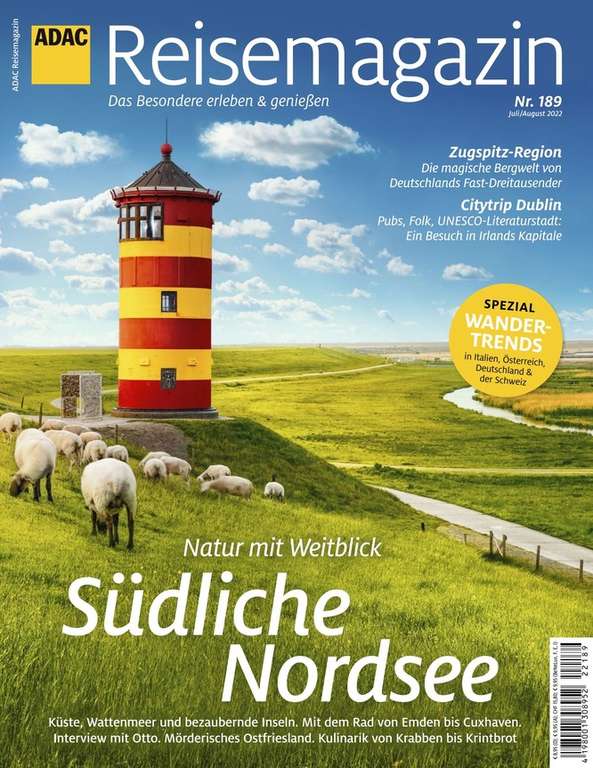 ADAC Reisemagazin Jahresabo (7 Ausgaben) für 58,24 € mit 50 € Amazon-Gutschein